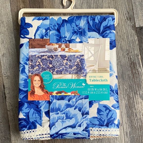 The Pioneer Woman Other - The Pioneer Woman Blue Floral Tablecloth